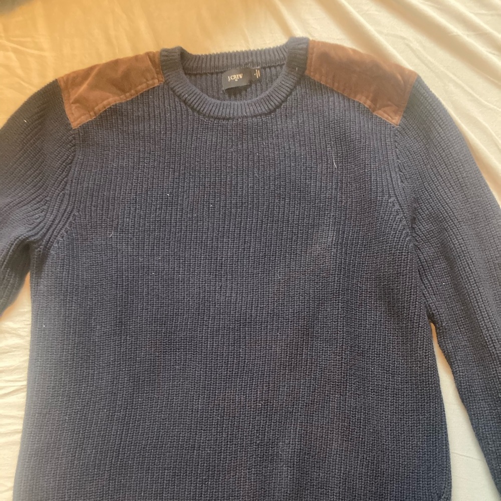 Jcrew shoulder patch sweater